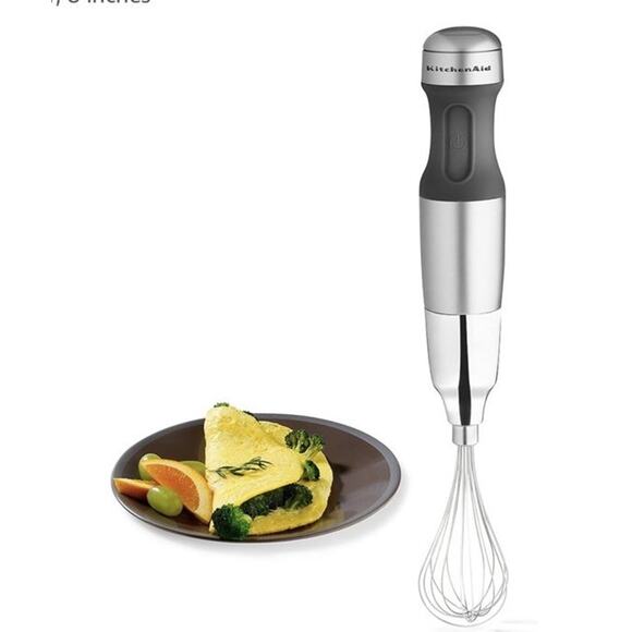 KitchenAid KHB2351CU 3-Speed Hand Blender/Contour Silver, 8 inches - New In Box - Picture 10 of 12